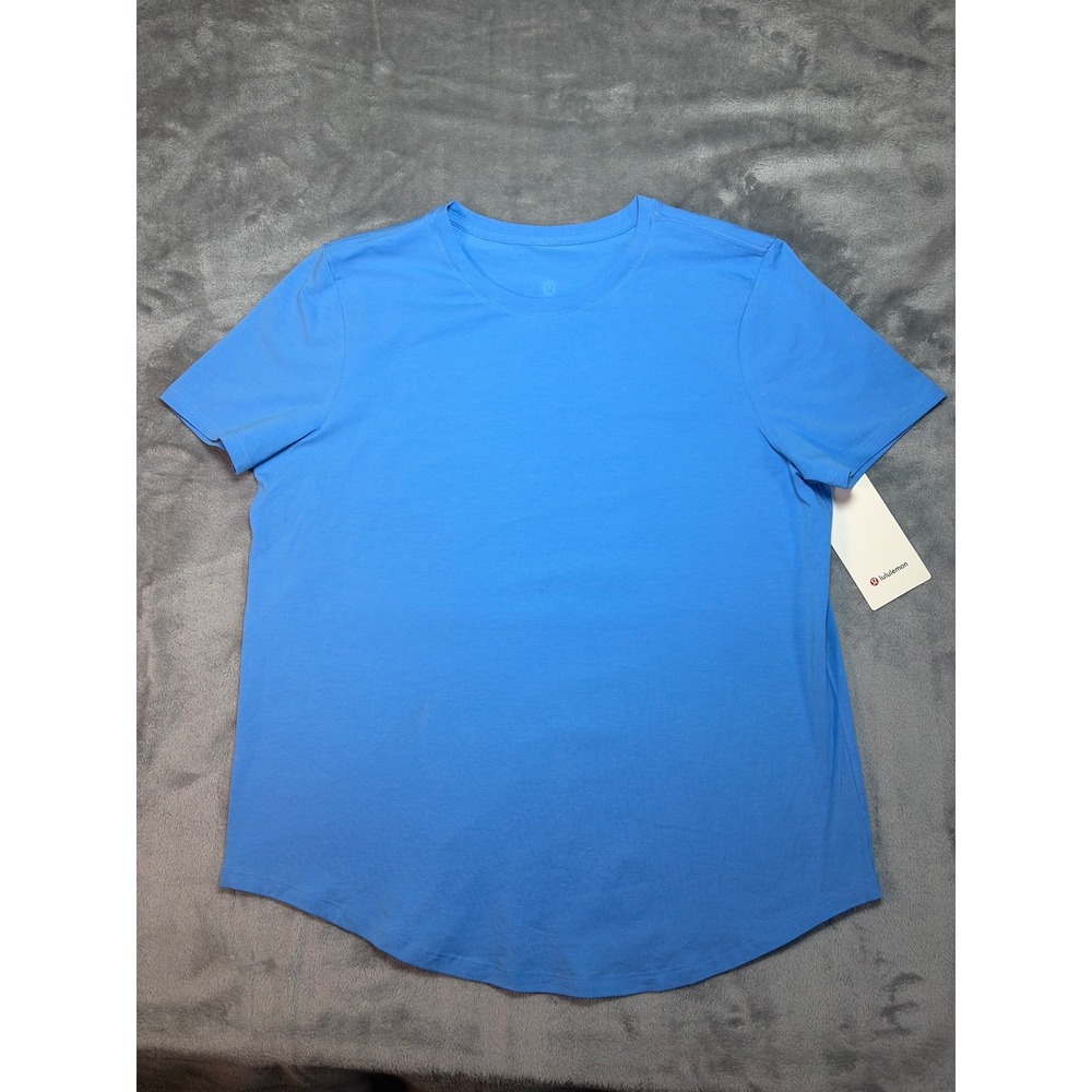 Lululemon Love Crew Pima Cotton T-Shirt Oasis Blue LW3EPFS Size 12 NWT